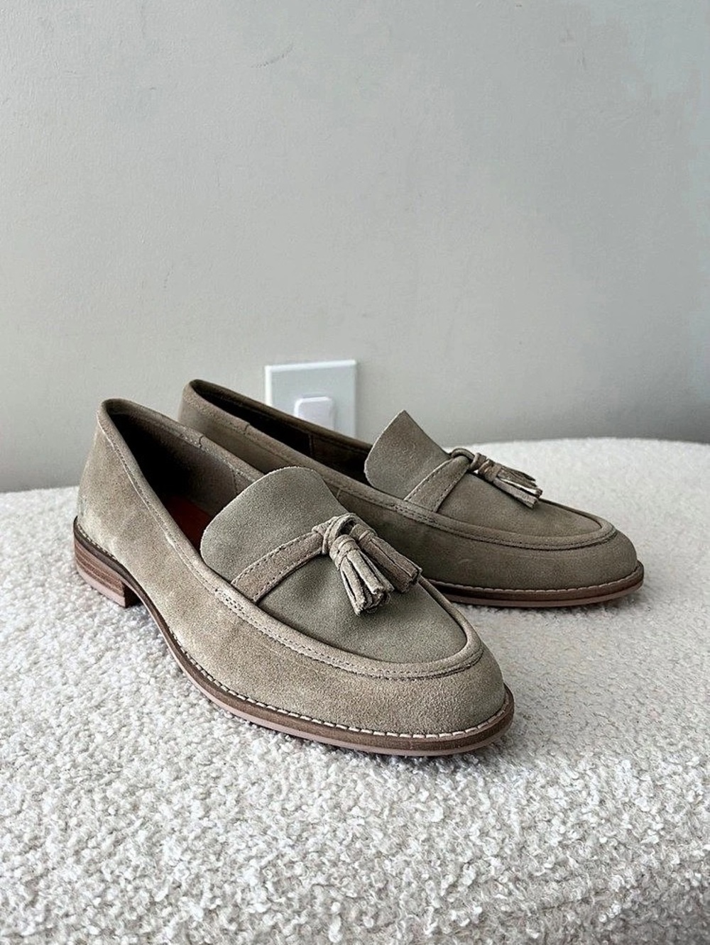 Lucky Brand Nalelu Loafer Tassel Flats Gray US 8